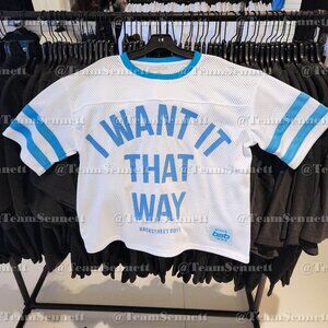 NEW 2026 Backstreet Boys White Cropped Football Jersey // Sphere Las Vegas